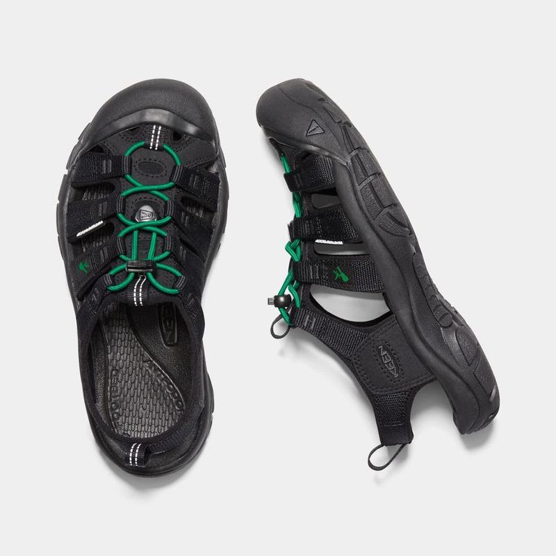 Keen サンダル | キーンニューポートリバイバル スポーツ サンダル レディース 黒 / 緑 | Keen Newport | 210465-FEV